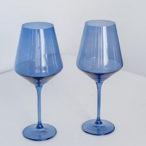 Estelle Colored Wine Stemware - Set of 2 {Cobalt Blue}