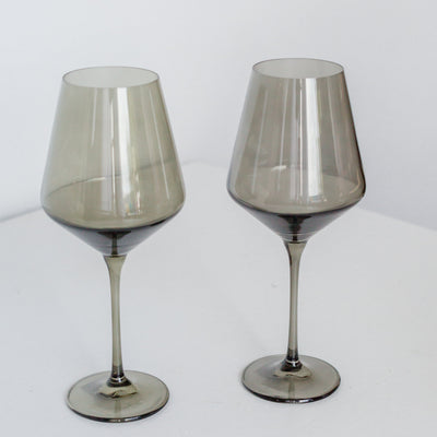 Estelle Colored Wine Stemware - Set of 2 {Gray Smoke}