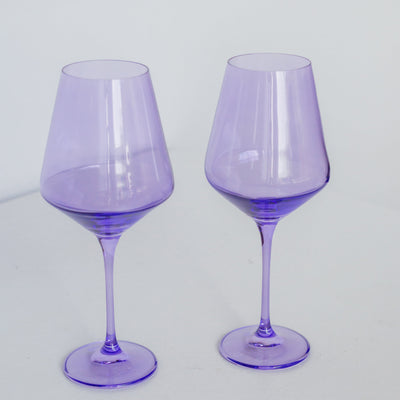 Estelle Colored Wine Stemware - Set of 6 {Lavender}