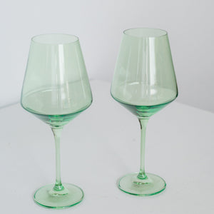 Estelle Colored Wine Stemware - Set of 6 {Mint Green}