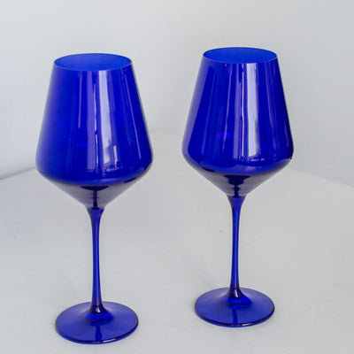 Estelle Colored Wine Stemware - Set of 6 {Royal Blue}