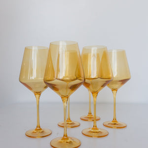 Estelle Colored Wine Stemware - Set of 6 {Yellow}