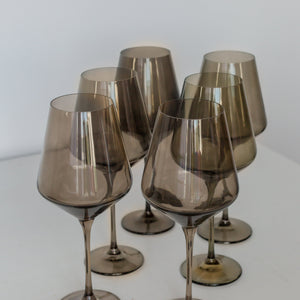 Estelle Colored Wine Stemware - Set of 6 {Gray Smoke}