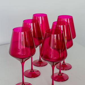 Estelle Colored Wine Stemware - Set of 6 {Viva Magenta (Our Fuchsia)}