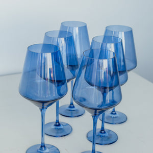 Estelle Colored Wine Stemware - Set of 6 {Cobalt Blue}