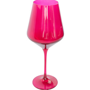 Estelle Colored Wine Stemware - Set of 2 {Viva Magenta (Our Fuchsia)}