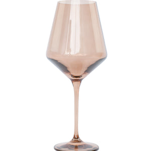 Estelle Colored Wine Stemware - Set of 2 {Mocha Mousse (Our Amber Smoke)}