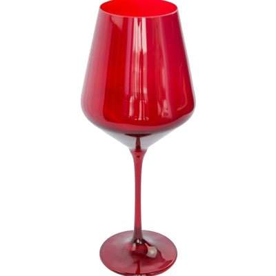 Estelle Colored Wine Stemware - Set of 2 {Red}