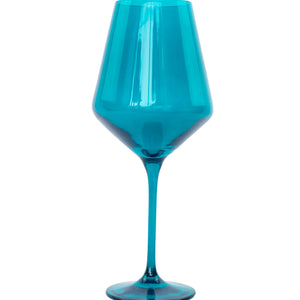 Estelle Colored Wine Stemware - Set of 2 {Teal}