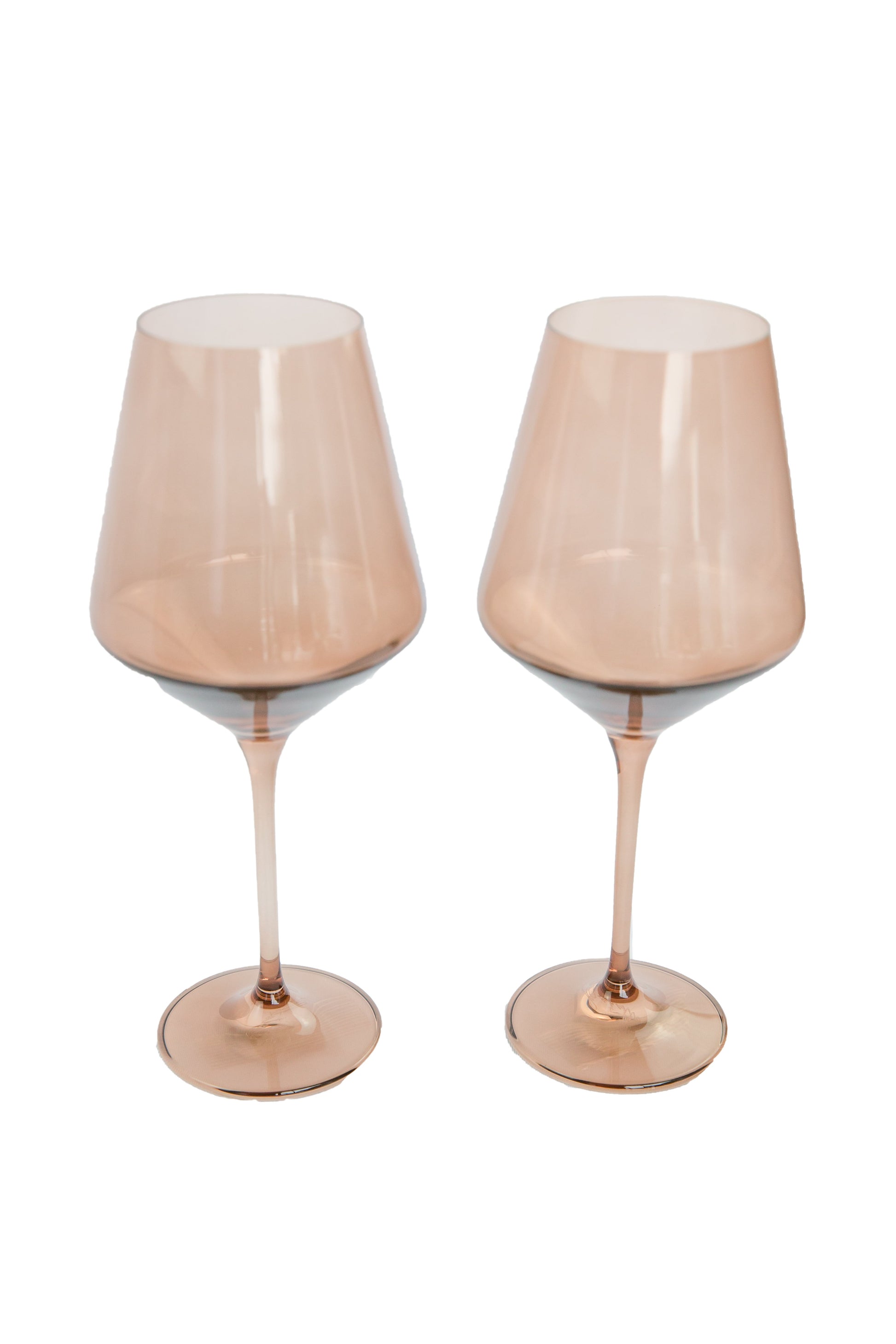 Estelle Colored Wine Stemware - Set of 2 {Mocha Mousse (Our Amber Smoke)}
