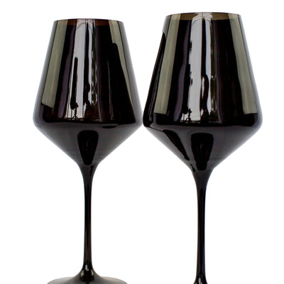 Estelle Colored Wine Stemware - Set of 2 {Black}