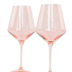 Estelle Colored Wine Stemware - Set of 2 {Blush Pink}