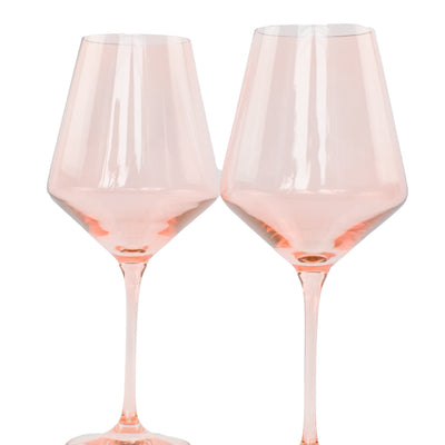 Estelle Colored Wine Stemware - Set of 2 {Blush Pink}