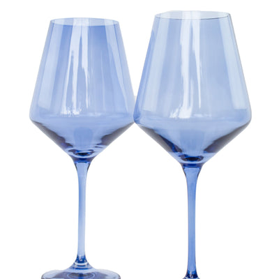 Estelle Colored Wine Stemware - Set of 2 {Cobalt Blue}