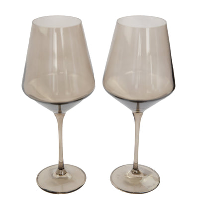 Estelle Colored Wine Stemware - Set of 2 {Gray Smoke}