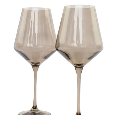 Estelle Colored Wine Stemware - Set of 2 {Gray Smoke}