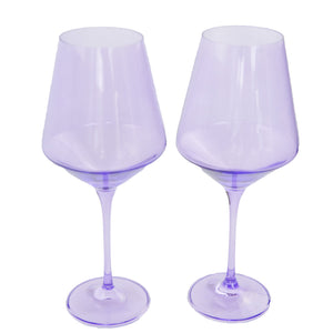 Estelle Colored Wine Stemware - Set of 2 {Lavender}