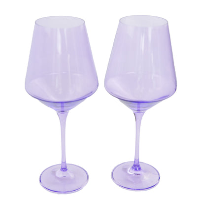 Estelle Colored Wine Stemware - Set of 2 {Lavender}