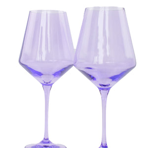 Estelle Colored Wine Stemware - Set of 2 {Lavender}