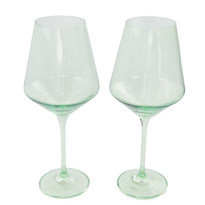 Estelle Colored Wine Stemware - Set of 2 {Mint Green}