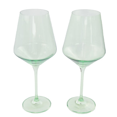 Estelle Colored Wine Stemware - Set of 2 {Mint Green}