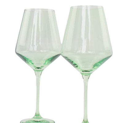 Estelle Colored Wine Stemware - Set of 2 {Mint Green}