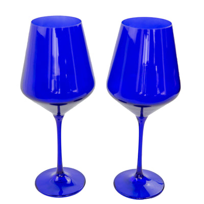 Estelle Colored Wine Stemware - Set of 2 {Royal Blue}