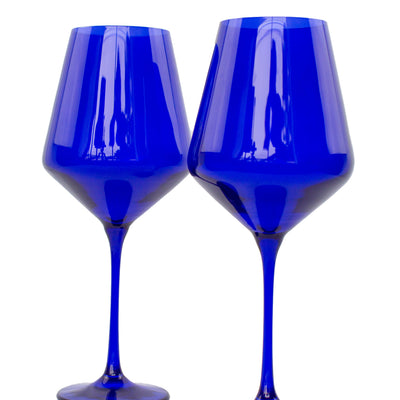 Estelle Colored Wine Stemware - Set of 2 {Royal Blue}