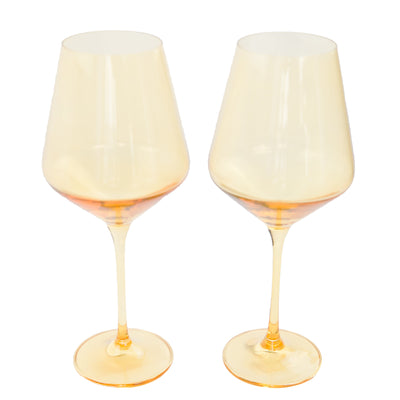 Estelle Colored Wine Stemware - Set of 2 {Yellow}