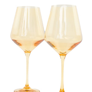 Estelle Colored Wine Stemware - Set of 2 {Yellow}