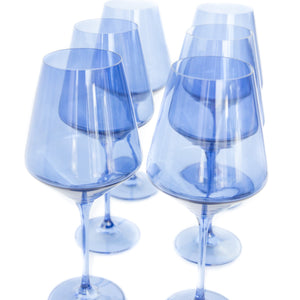 Estelle Colored Wine Stemware - Set of 6 {Cobalt Blue}