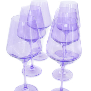 Estelle Colored Wine Stemware - Set of 6 {Lavender}