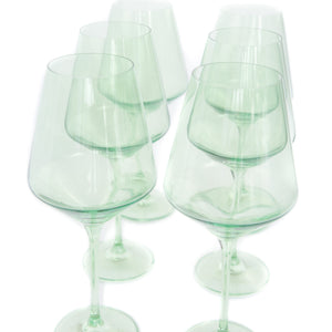 Estelle Colored Wine Stemware - Set of 6 {Mint Green}