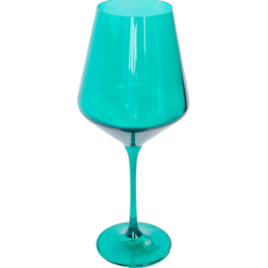 Estelle Colored Wine Stemware - Set of 2 {Emerald Green}