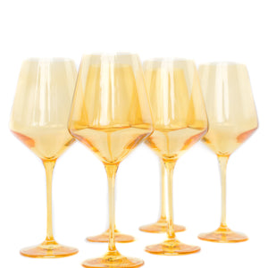 Estelle Colored Wine Stemware - Set of 6 {Yellow}