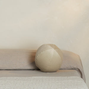 Striped Velvet Ball Pillow by Sarah Sherman Samuel