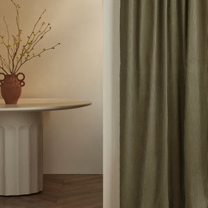 Striped Velvet Curtain Panel by Sarah Sherman Samuel