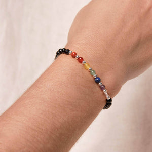 Black Onyx Seven Chakra Energy Bracelet