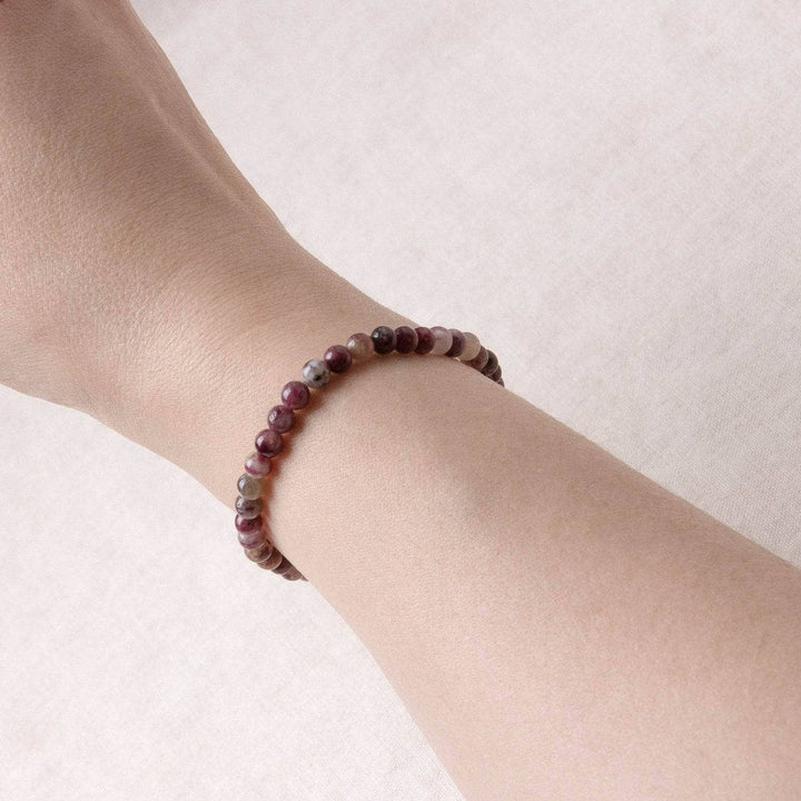 Natural Plum Blossom Tourmaline Energy Bracelet