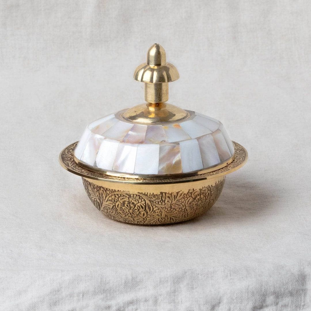 Brass Mother of Pearl Charcoal Burner Kit