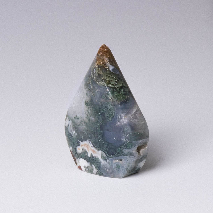 Moss Agate Flame Freeform Crystal