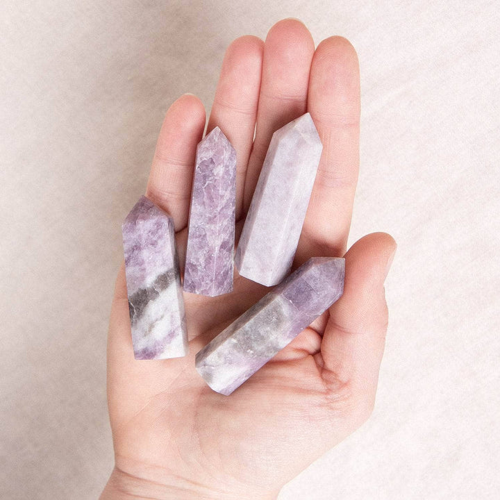 Lepidolite Crystal Point - AAA Premium Quality