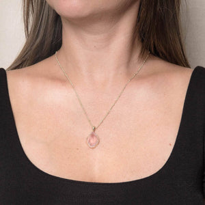 Rose Quartz Raw Crystal Necklace