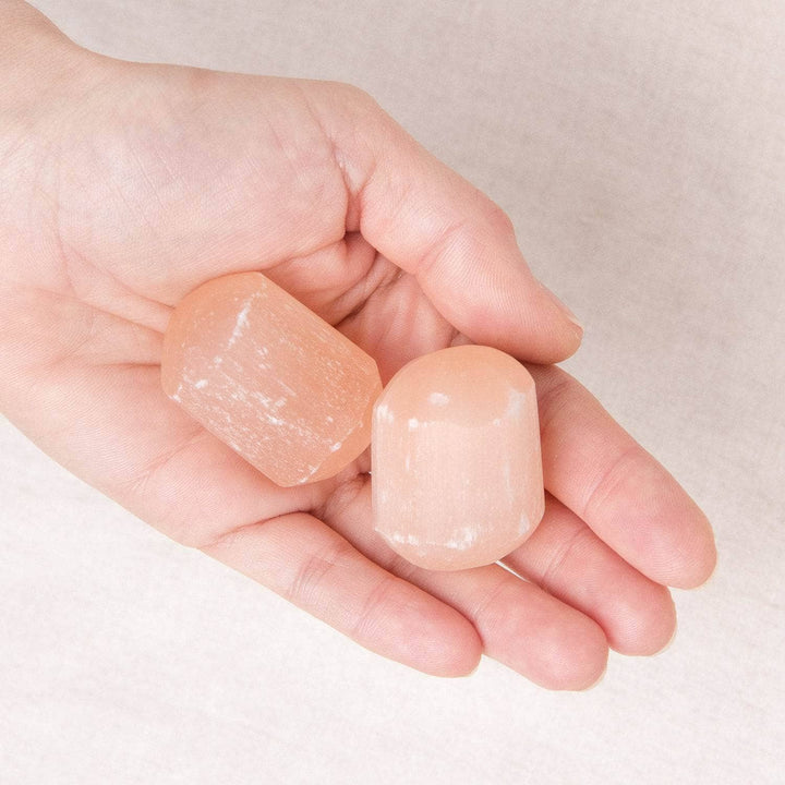 Peach Selenite Stone Set