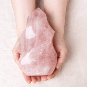 Rose Quartz Flame Crystals