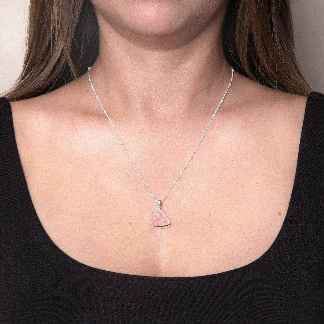 Rose Quartz Raw Crystal Necklace