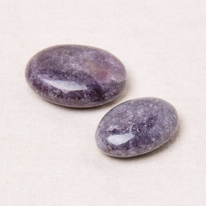 Lepidolite Palm Stone - AAA Premium Quality