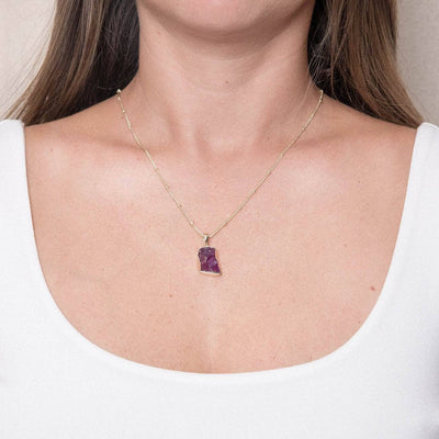 Amethyst Raw Crystal Necklace