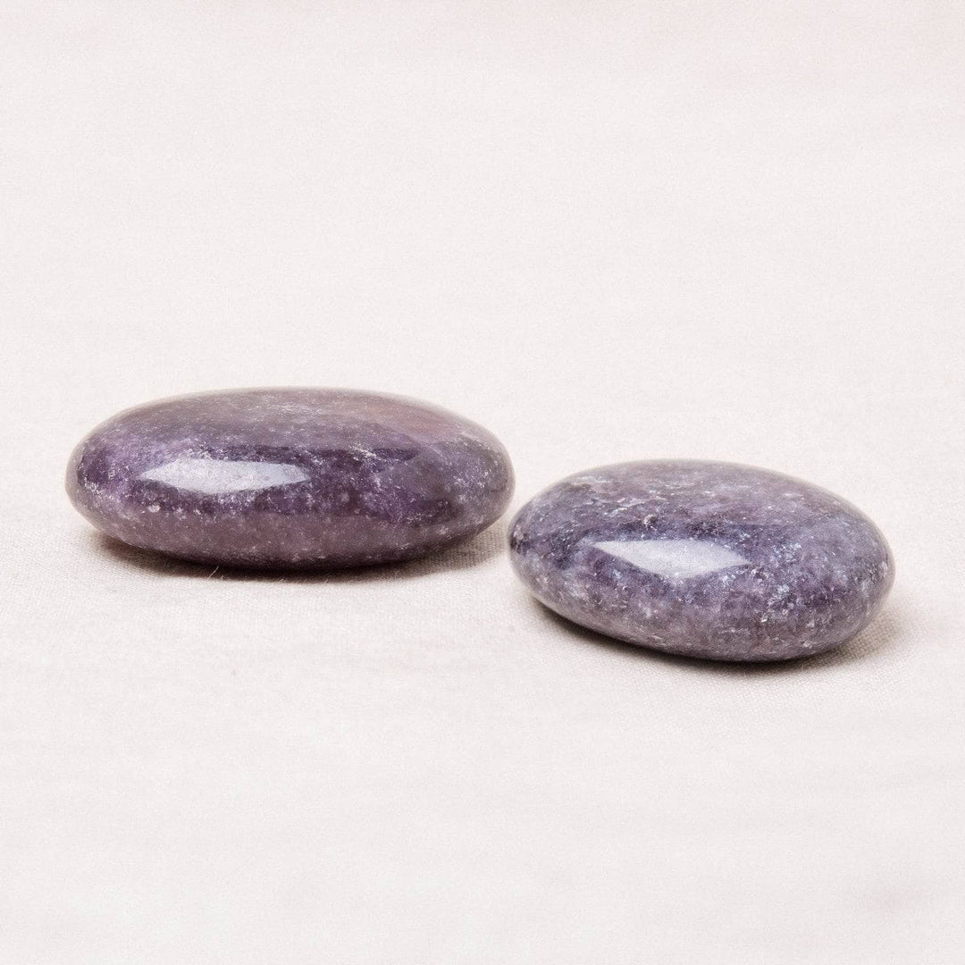 Lepidolite Palm Stone - AAA Premium Quality