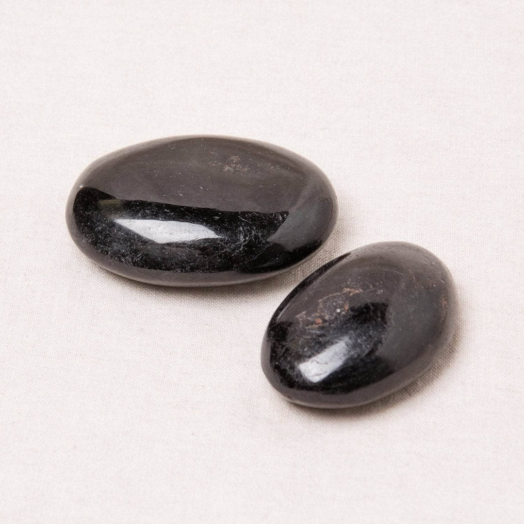 Black Tourmaline Palm Stones - AAA Premium Quality